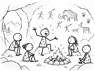 Storytelling around the fire
