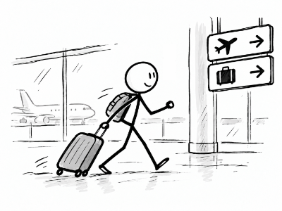 Moving confidently through a familiar airport