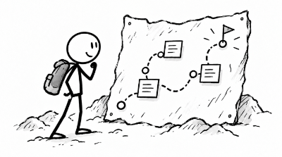 Using a map to navigate a route